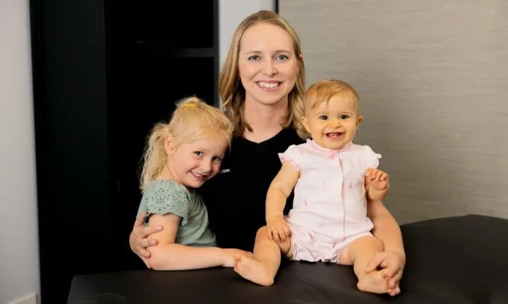dr acton with two young patients